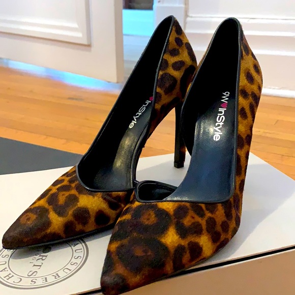 High heels by Nine West in leopard. - Picture 1 of 3